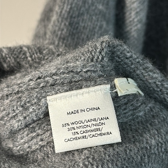 Ann Taylor Gray Wool Cashmere Blend Poncho - Picture 10 of 13